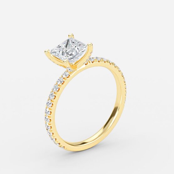 Jose Princess Unique Diamond Engagement Ring 14K / 18K Solid Gold