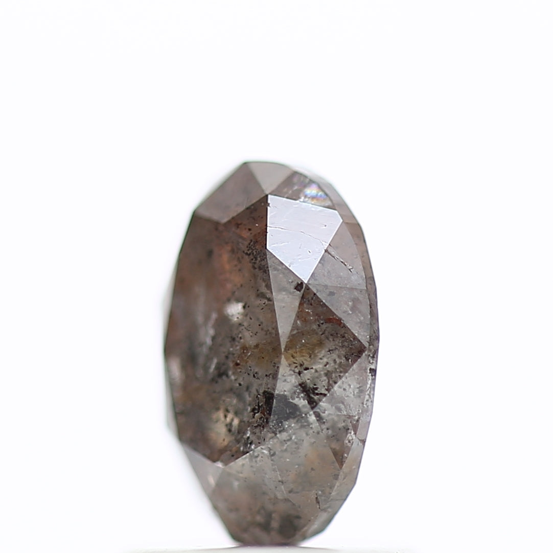 1.11 Carat Oval Salt and Pepper Diamond Double Cut Loose Natural Stone 7.23 MM