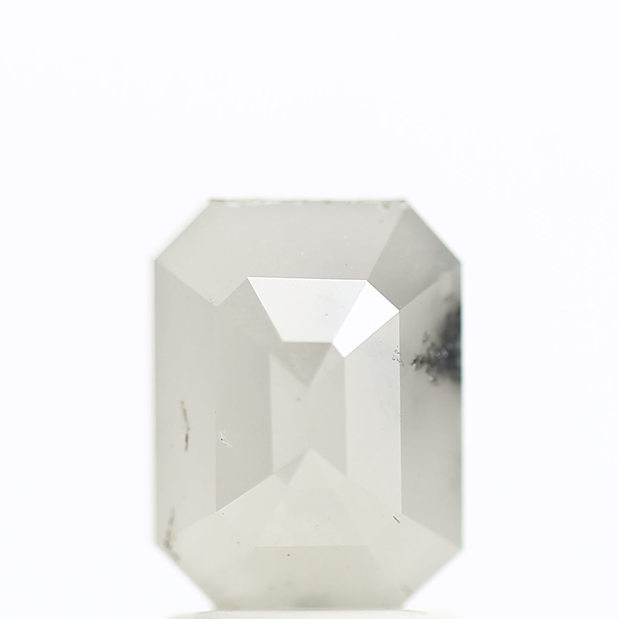 1.64 Carat Icy Emerald Salt and Pepper Natural Diamond 7.92 MM