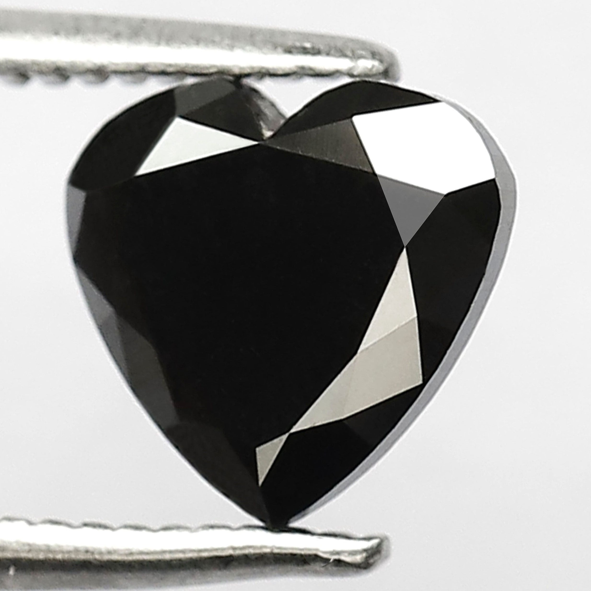 1.27 Carat AAA Quality Black Color 7 MM Black Heart Shape Diamond Loose For Engagement Ring - Blackdiamond