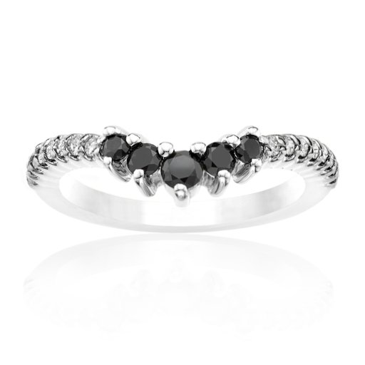 Curve Grand Black and White Diamond Band - Blackdiamond
