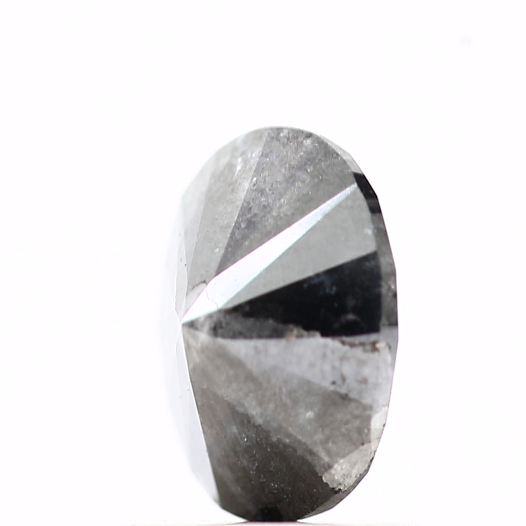 0.98 Carat Natural Oval Cut Gray Diamond 7.10 MM