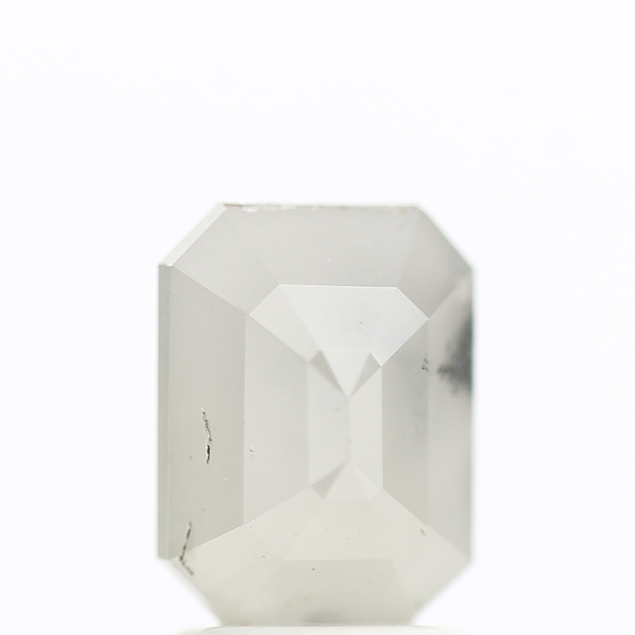 1.64 Carat Icy Emerald Salt and Pepper Natural Diamond 7.92 MM