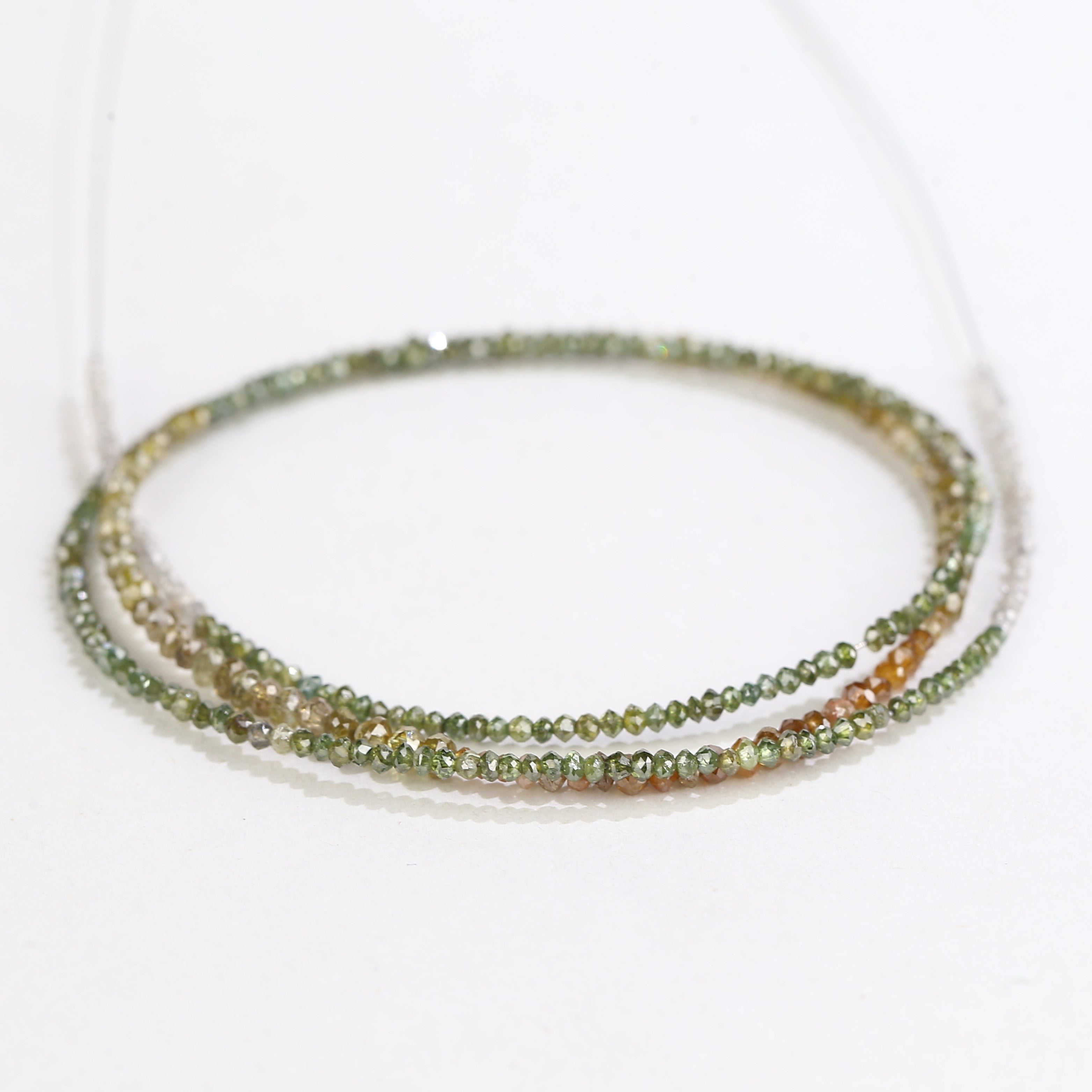 15 Carat Natural Yellowish Orange Green Multi Color Diamond Beads 1.30 - 2 MM