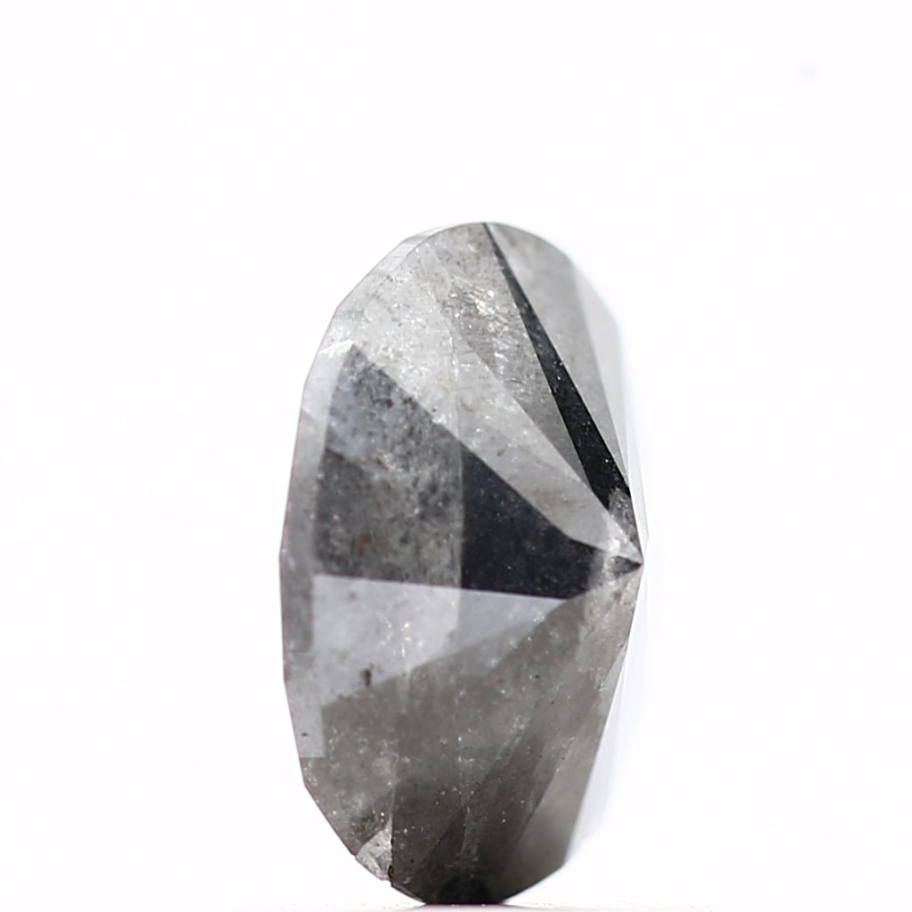 0.98 Carat Natural Oval Cut Gray Diamond 7.10 MM