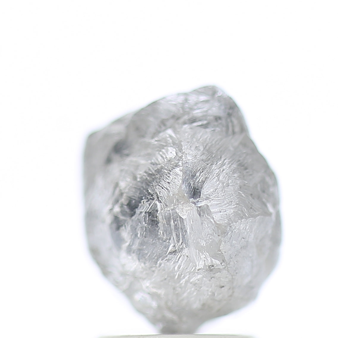 3.40 Carat Natural Fancy Grey Icy Rough Diamond