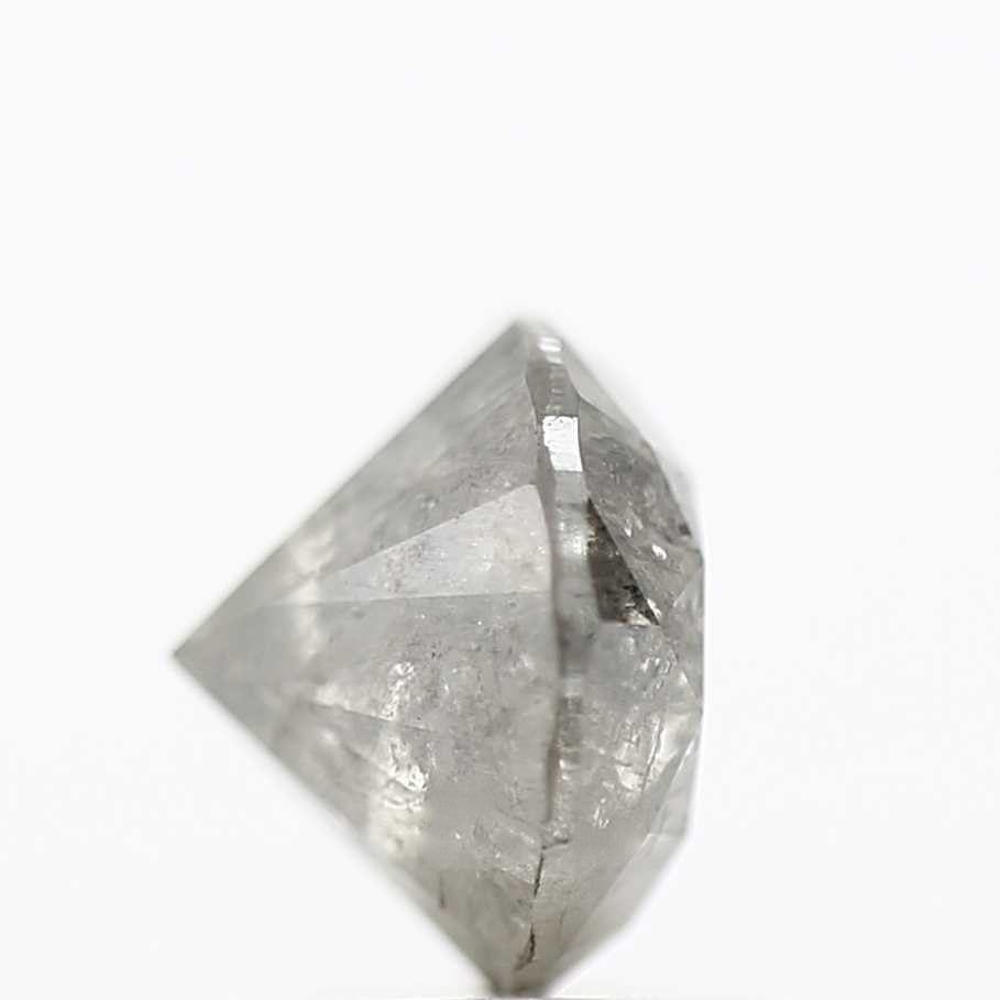 1.80 Carat Stormy Grey Round Loose Salt and Pepper Diamond 7.1 MM - Blackdiamond