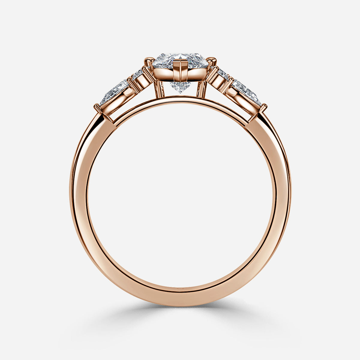 18K Solid Gold 1 Carat D VVS1 Marquise Engagement Ring Hana