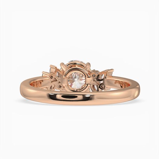 18K Solid Gold 1 Carat Round Diamond Engagement Ring Sphinx