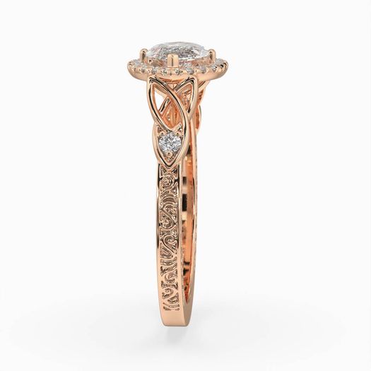 18K Solid Gold 1 Carat D VVS1 Marquise Engagement Ring Clara