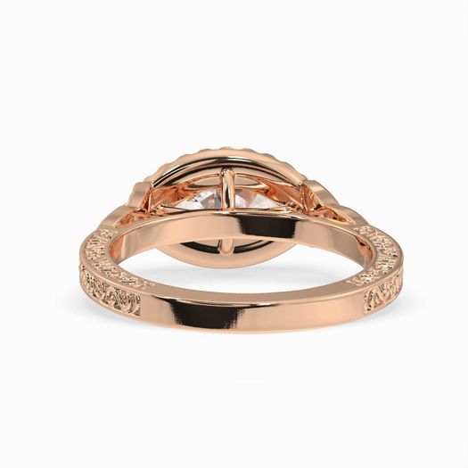 18K Solid Gold 1 Carat D VVS1 Marquise Engagement Ring Clara