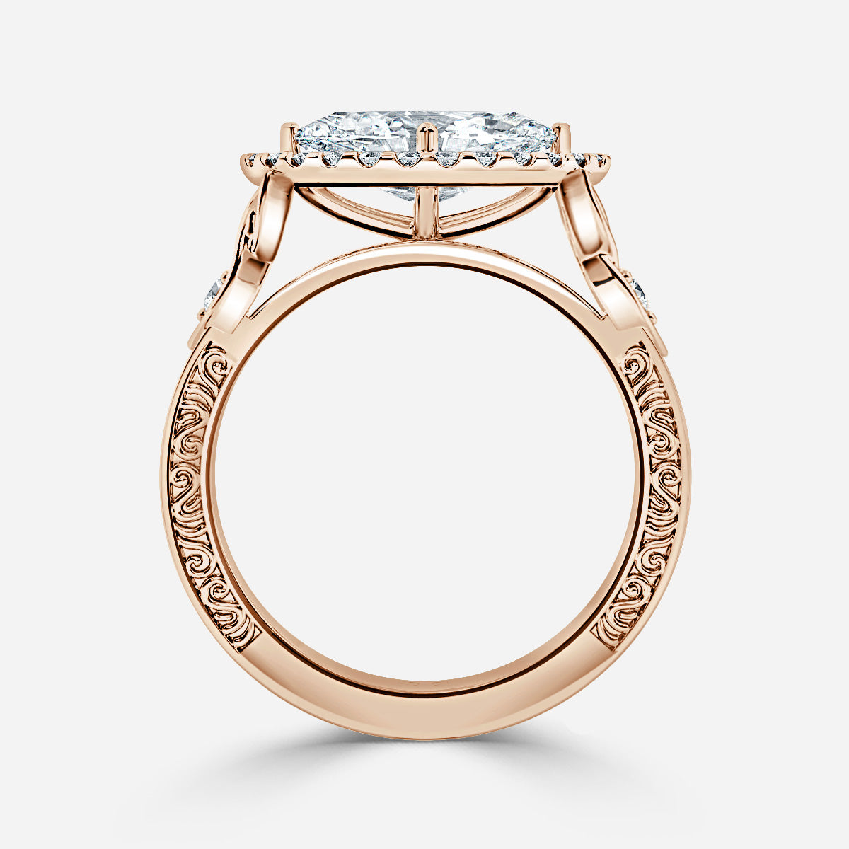 18K Solid Gold 1 Carat D VVS1 Marquise Engagement Ring Clara