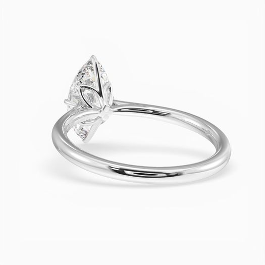 18K Solid Gold 1 Carat D VVS1 Marquise Engagement Ring Lila Rose