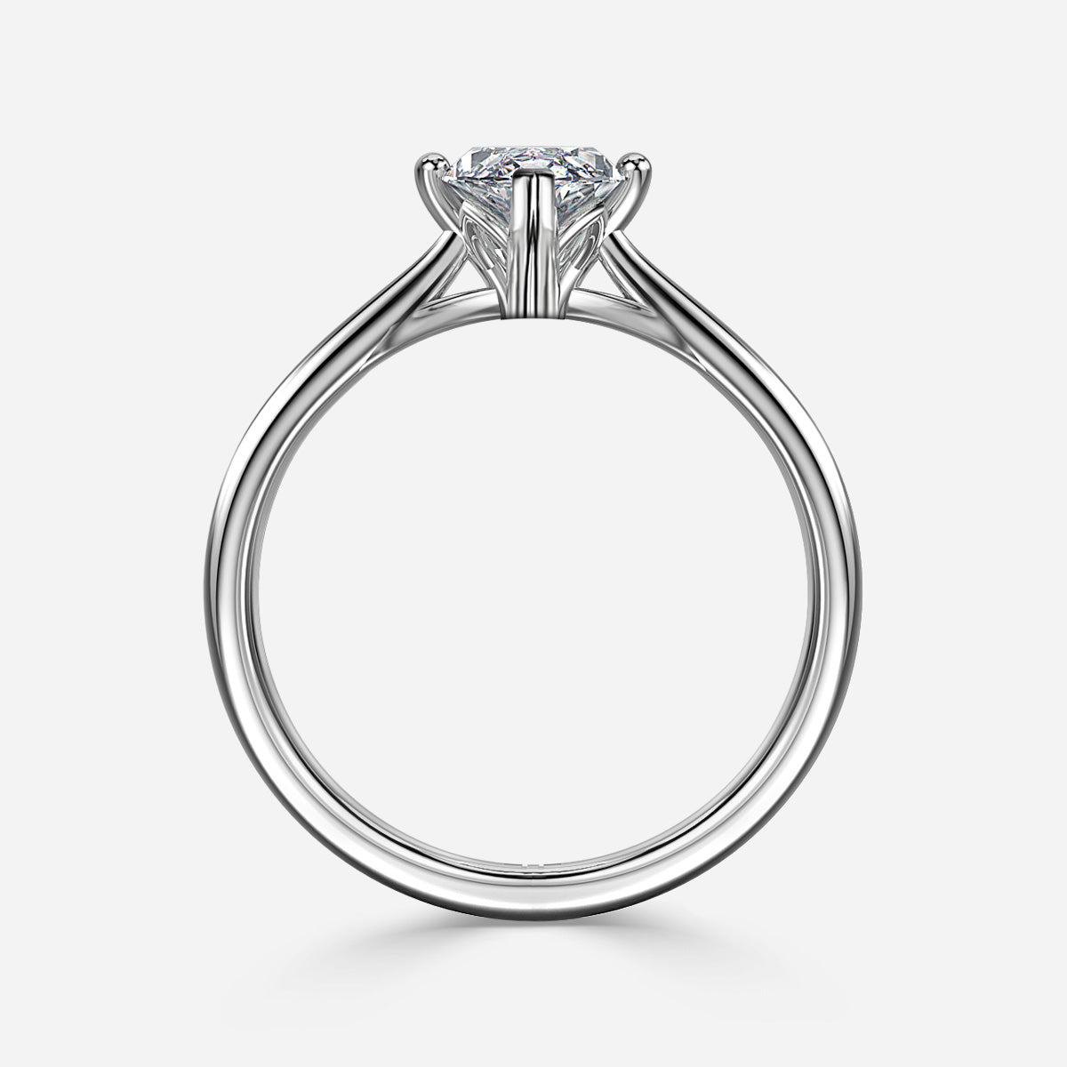 18K Solid Gold 1 Carat D VVS1 Marquise Engagement Ring Lila Rose