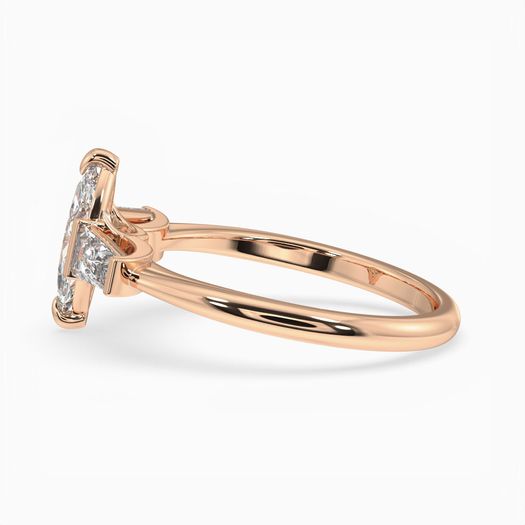 18K Solid Gold 1 Carat D VVS1 Marquise Engagement Ring Matilda