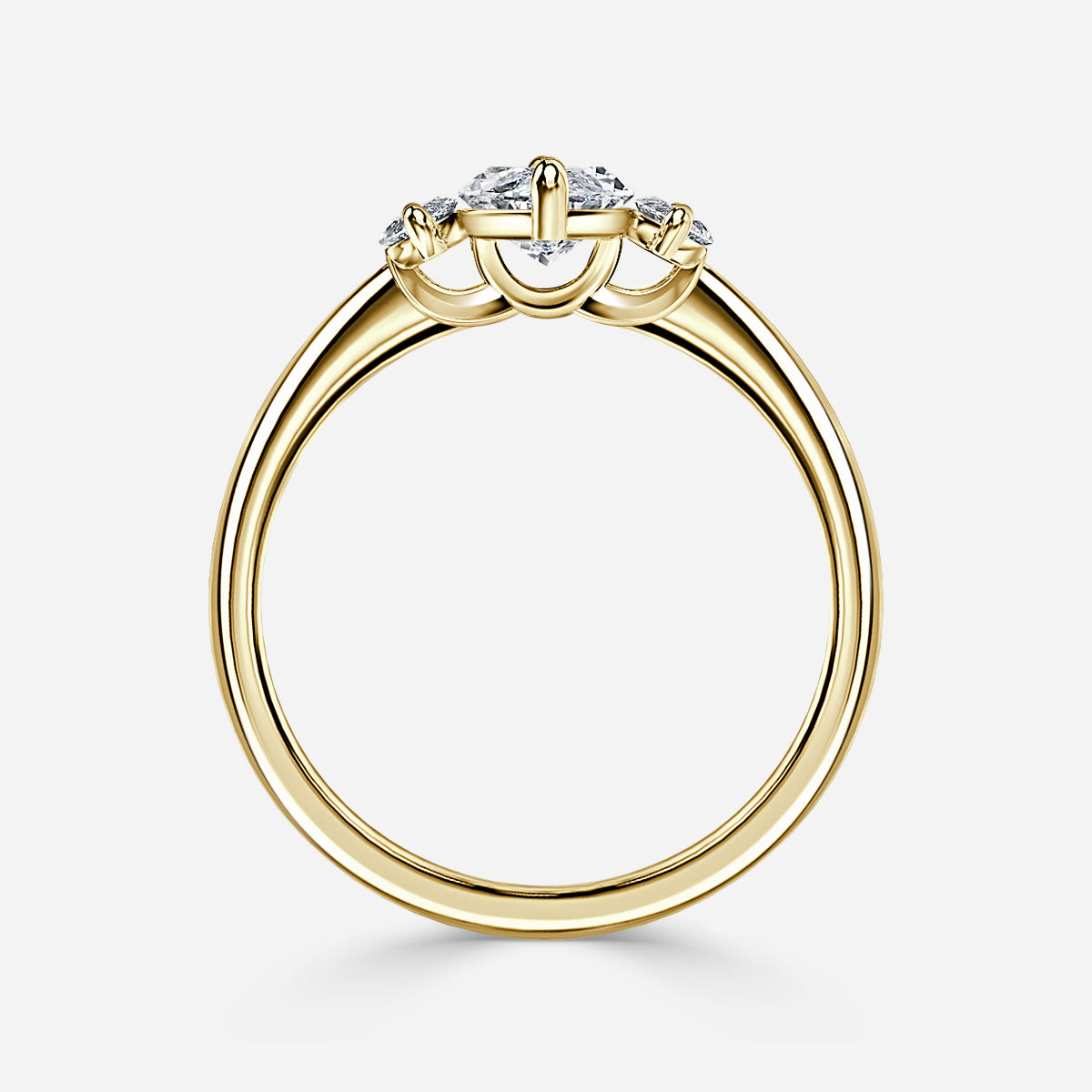 18K Solid Gold 1 Carat D VVS1 Marquise Engagement Ring Orion