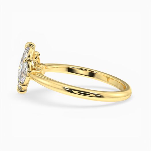 18K Solid Gold 1 Carat D VVS1 Marquise Engagement Ring Orion