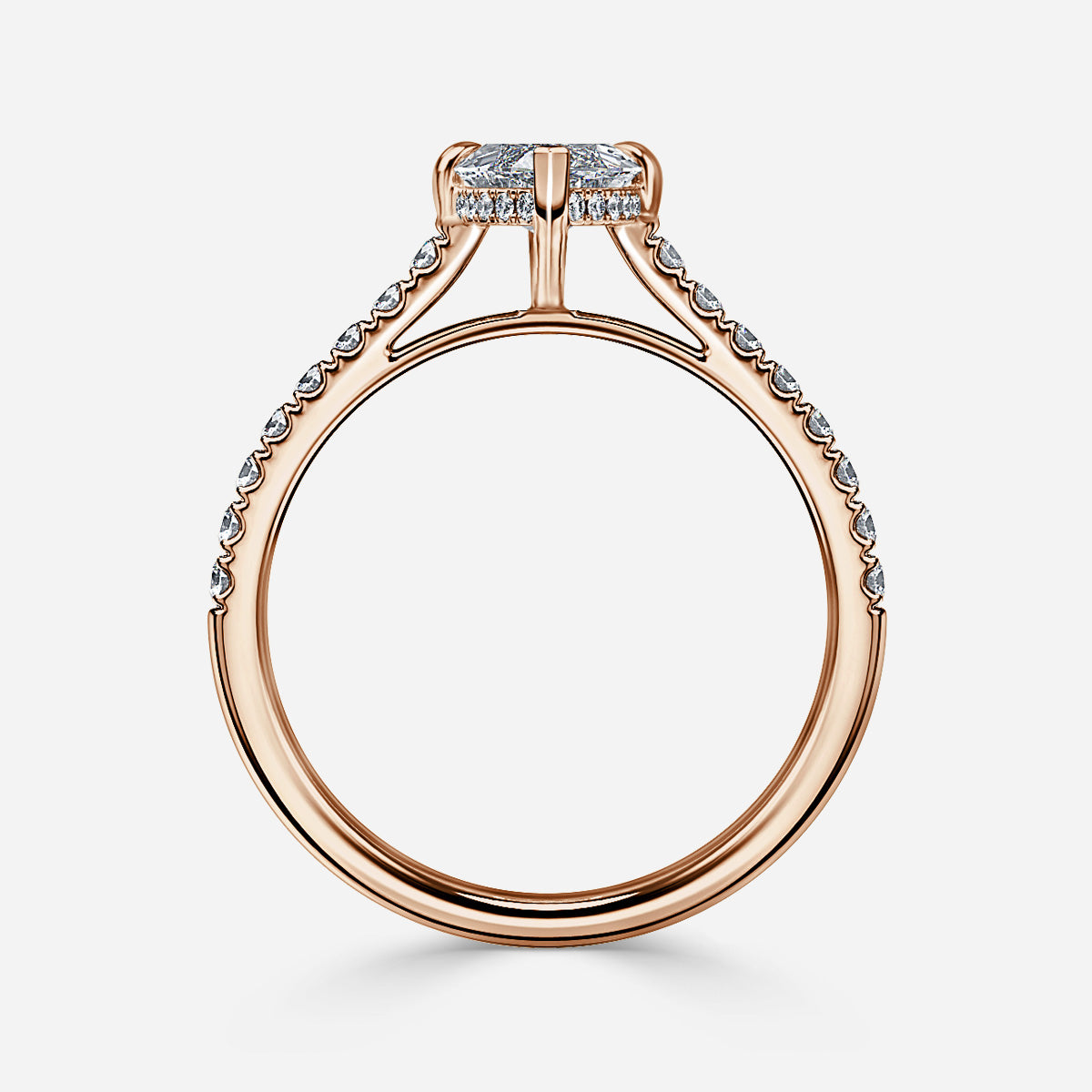 18K Solid Gold 1 Carat D VVS1 Marquise Engagement Ring Zara Belle