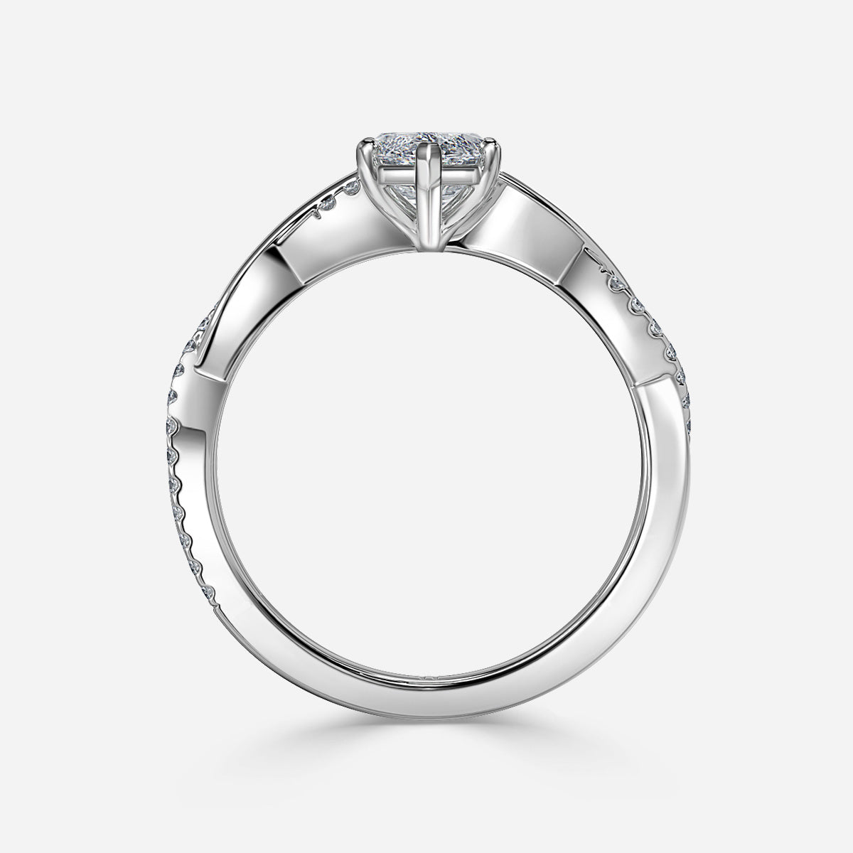 18K Solid Gold 1 Carat Marquise Engagement Ring Asha