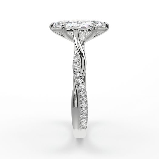 18K Solid Gold 1 Carat Marquise Engagement Ring Asha