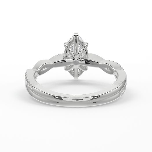 18K Solid Gold 1 Carat Marquise Engagement Ring Asha