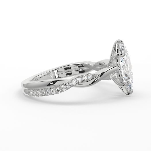 18K Solid Gold 1 Carat Marquise Engagement Ring Asha