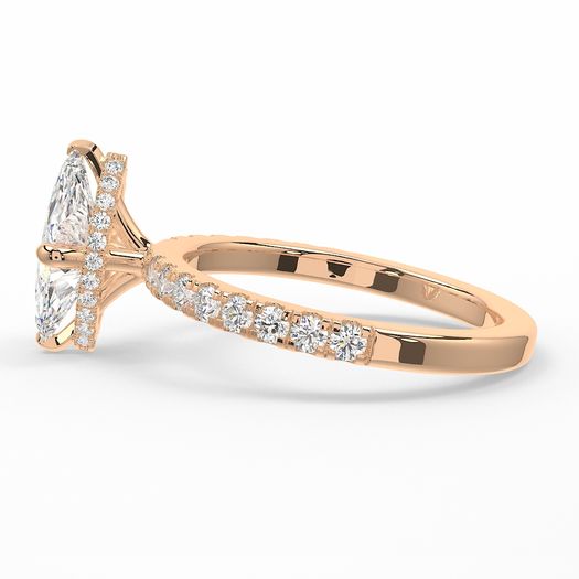 18K Solid Gold 1 Carat D VVS1 Marquise Engagement Ring Ivy Grace