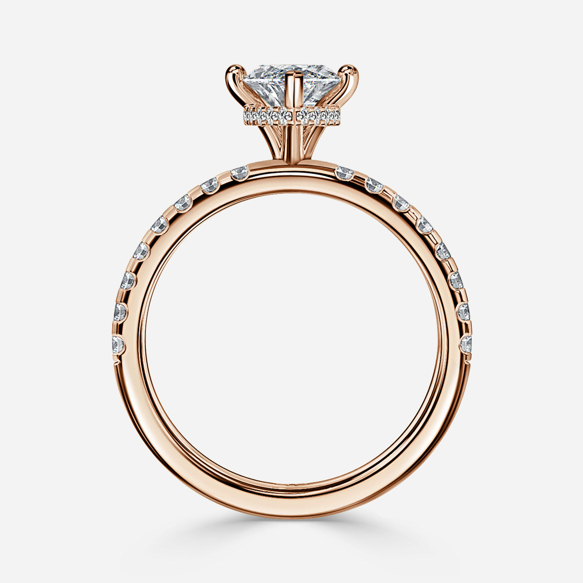 18K Solid Gold 1 Carat D VVS1 Marquise Engagement Ring Ivy Grace