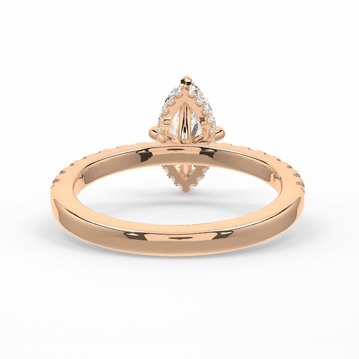 18K Solid Gold 1 Carat D VVS1 Marquise Engagement Ring Ivy Grace