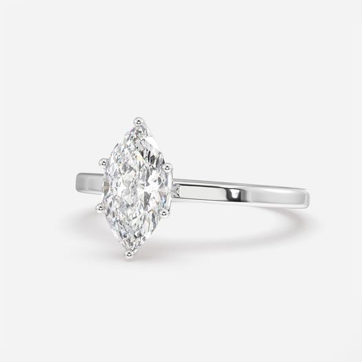 18K White Gold 1 Carat Marquise Engagement Ring Samantha