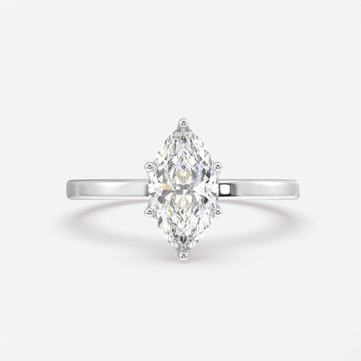 18K White Gold 1 Carat Marquise Engagement Ring Samantha