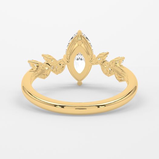 18K Yellow Gold 1 Carat Marquise Engagement Ring Elise