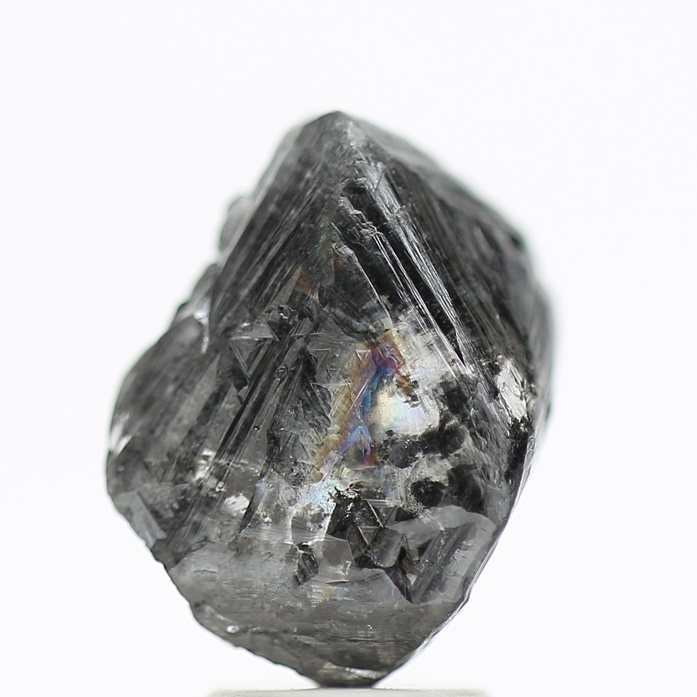 4.07 Carat Natural Black Rough Diamond Raw Octahedron Uncut
