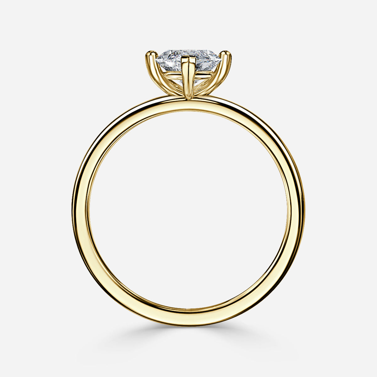 18k Gold 1ct D VVS1 Marquise Solitaire Engagement Ring