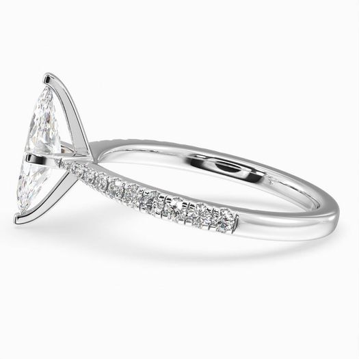 18k White Gold 1 Carat Marquise Engagement Ring Poppy