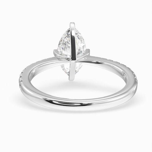 18k White Gold 1 Carat Marquise Engagement Ring Poppy