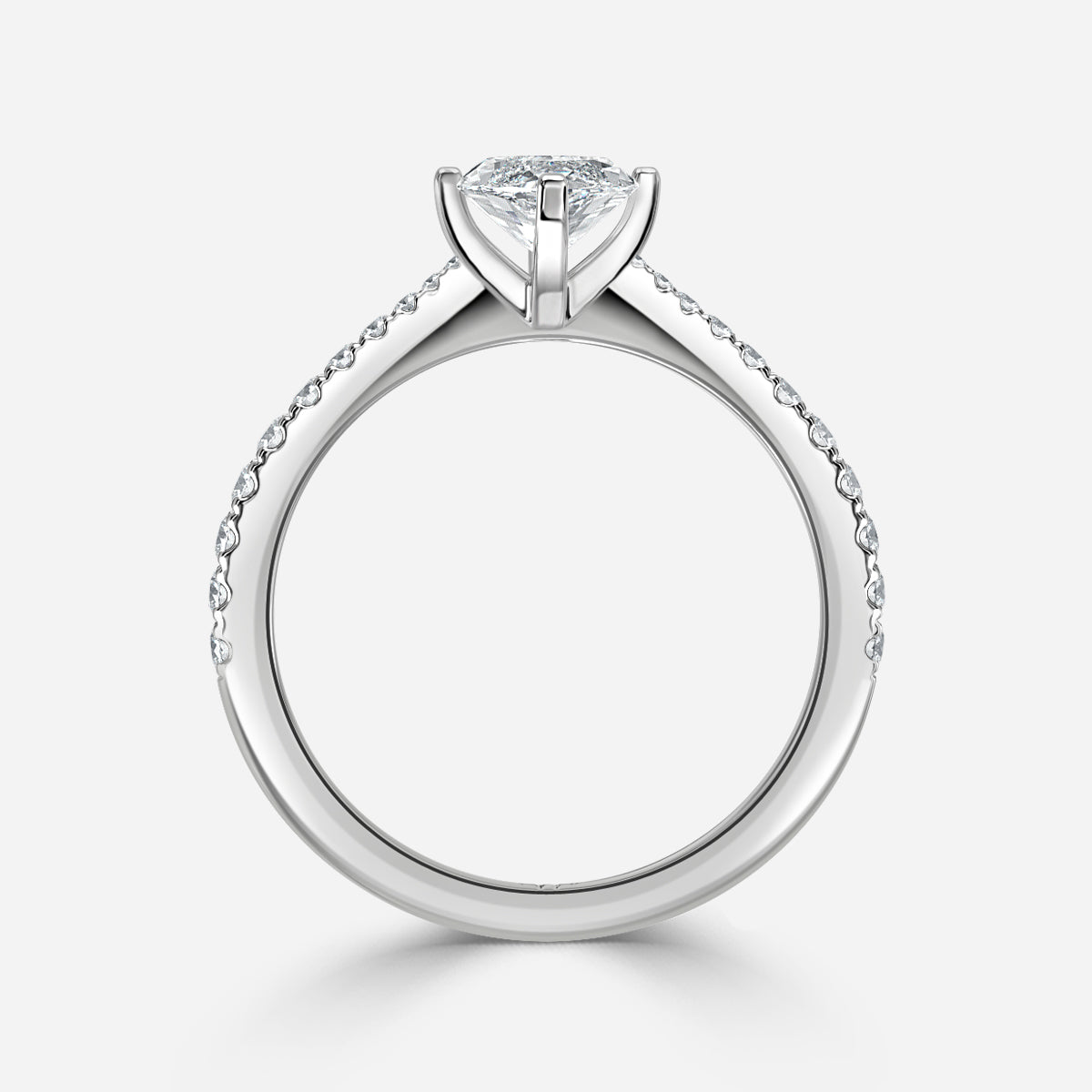 18k White Gold 1 Carat Marquise Engagement Ring Poppy