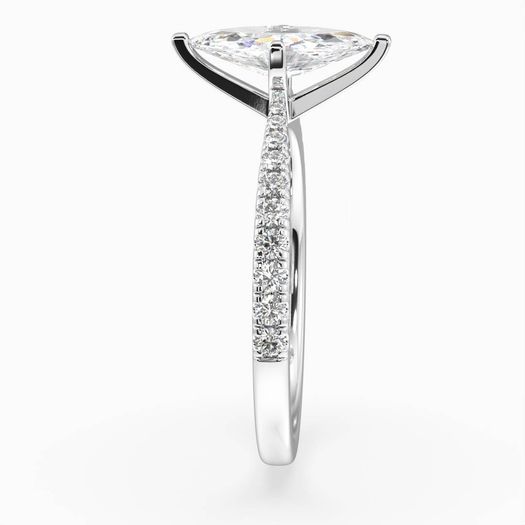 18k White Gold 1 Carat Marquise Engagement Ring Poppy