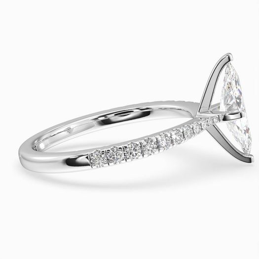 18k White Gold 1 Carat Marquise Engagement Ring Poppy