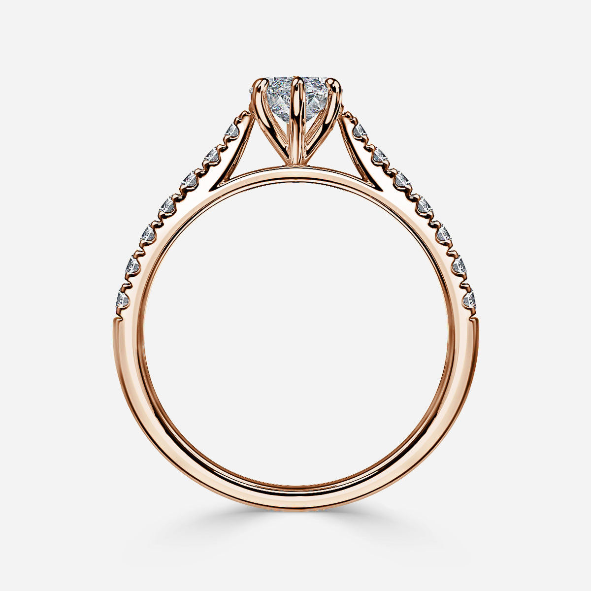 18k Rose Gold 1ct D VVS1 Marquise Engagement Ring Juliet