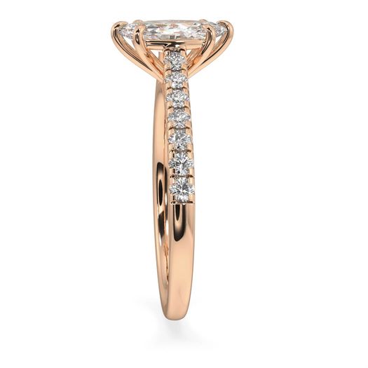 18k Rose Gold 1ct D VVS1 Marquise Engagement Ring Juliet