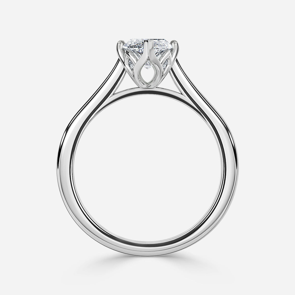 18k White Gold 1 Carat Marquise Engagement Ring Elowen