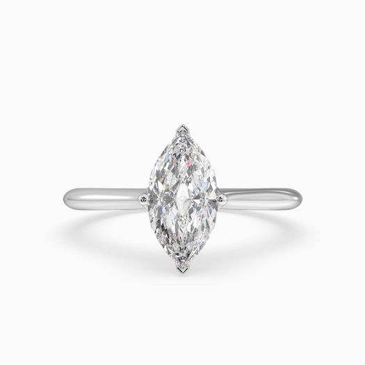 18k White Gold 1 Carat Marquise Engagement Ring Elowen