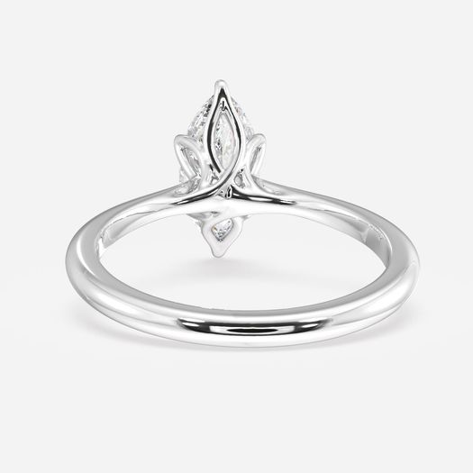 18k White Gold 1 Carat Marquise Solitaire Engagement Ring Ansel