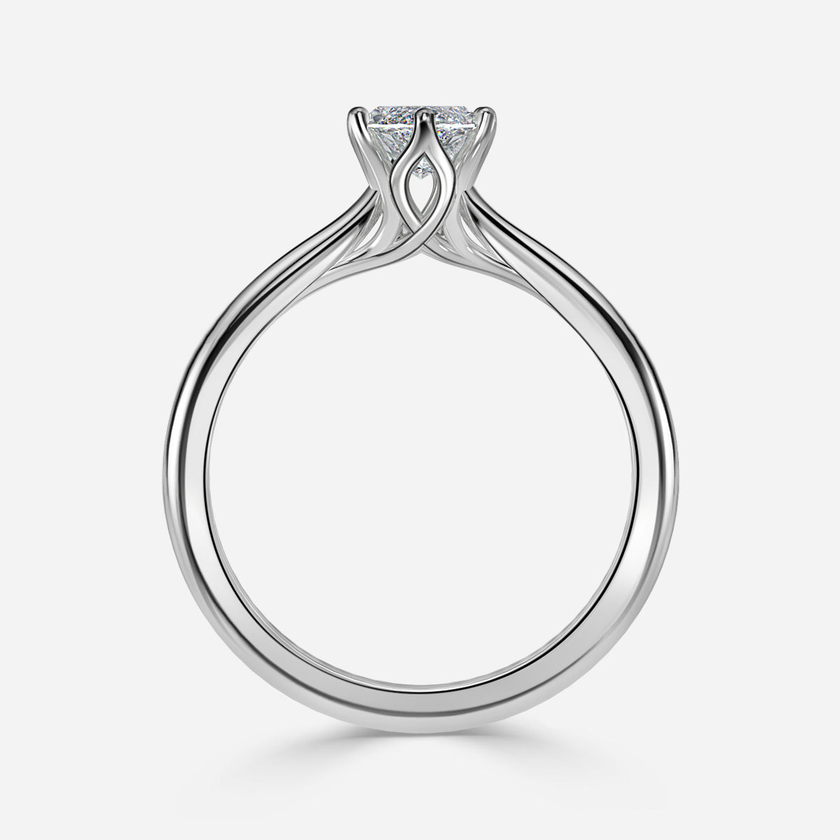 18k White Gold 1 Carat Marquise Solitaire Engagement Ring Ansel