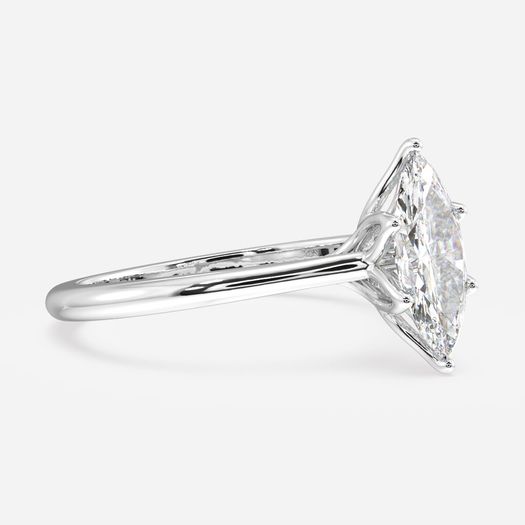 18k White Gold 1 Carat Marquise Solitaire Engagement Ring Ansel