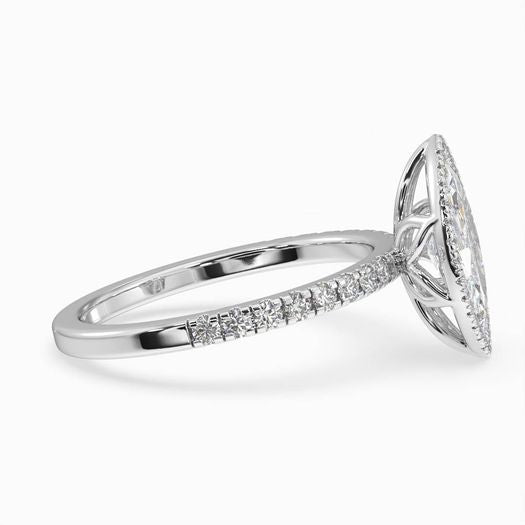 18k White Gold 1 Carat D VVS1 Marquise Engagement Ring Lina