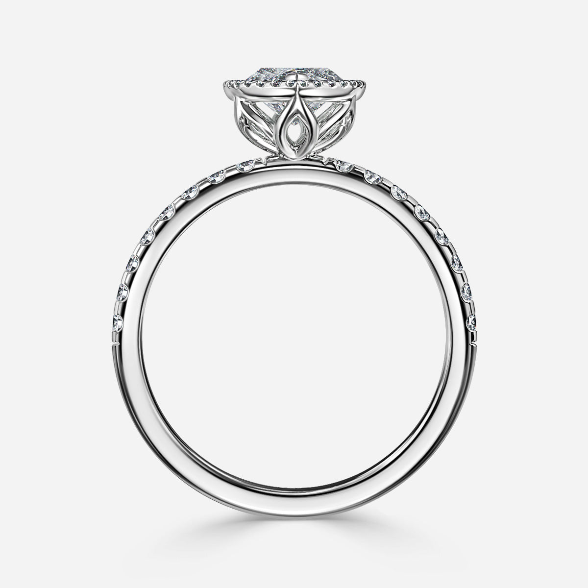 18k White Gold 1 Carat D VVS1 Marquise Engagement Ring Lina