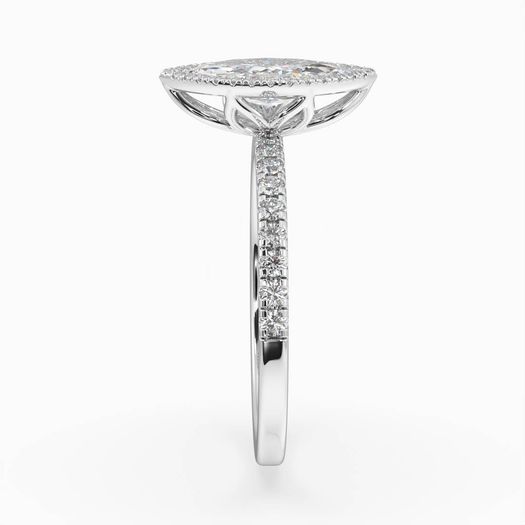 18k White Gold 1 Carat D VVS1 Marquise Engagement Ring Lina