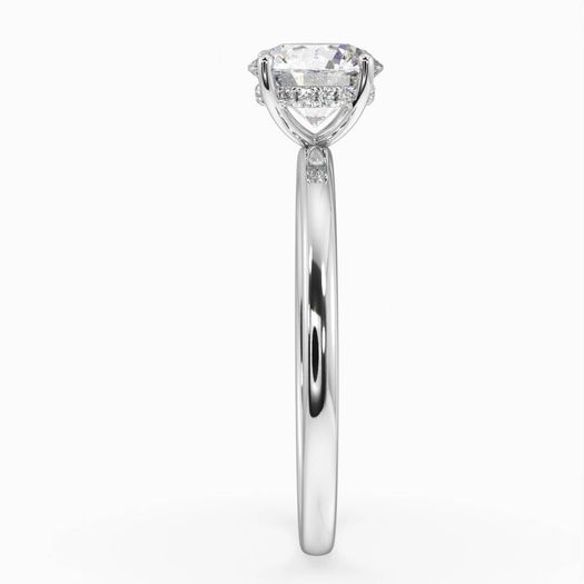 18k Gold 1ct D VVS1 Round Solitaire Engagement Ring Grace